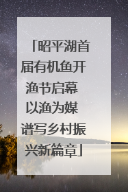 昭平湖首届有机鱼开渔节启幕 以渔为媒 谱写乡村振兴新篇章
