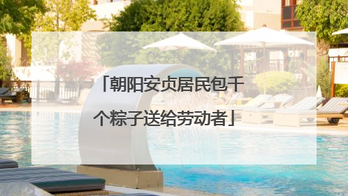 朝阳安贞居民包千个粽子送给劳动者
