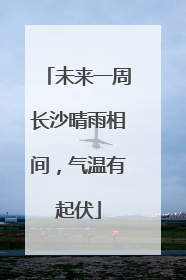 未来一周长沙晴雨相间，气温有起伏