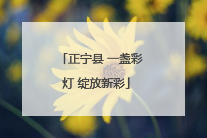 正宁县 一盏彩灯 绽放新彩