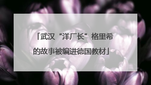 武汉“洋厂长”格里希的故事被编进德国教材
