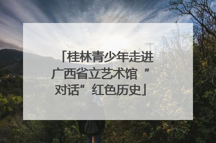 桂林青少年走进广西省立艺术馆“对话”红色历史