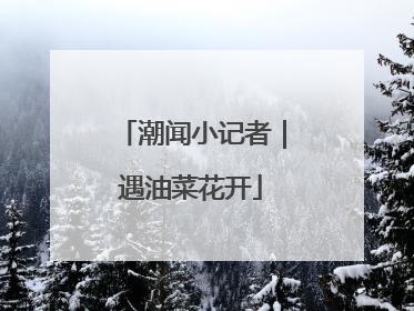 潮闻小记者｜遇油菜花开