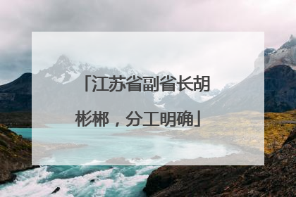 江苏省副省长胡彬郴，分工明确