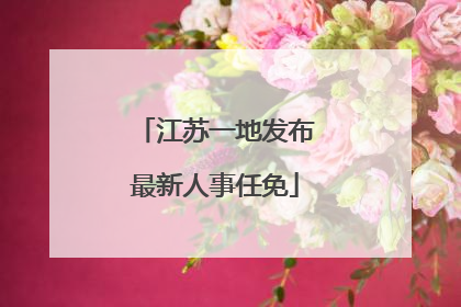 江苏一地发布最新人事任免