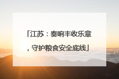 江苏：奏响丰收乐章，守护粮食安全底线