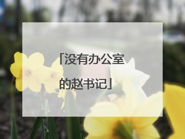没有办公室的赵书记