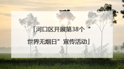 河口区开展第38个“世界无烟日”宣传活动