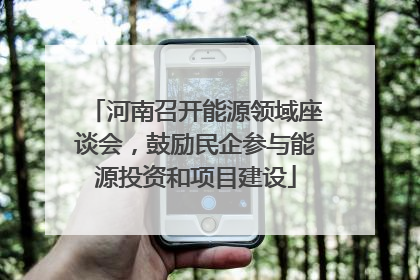 河南召开能源领域座谈会，鼓励民企参与能源投资和项目建设