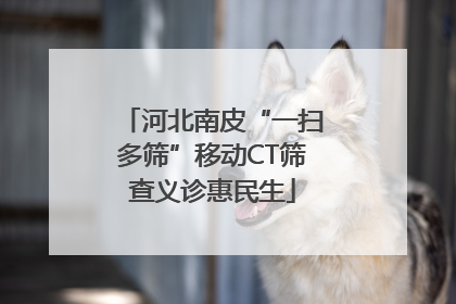 河北南皮“一扫多筛”移动CT筛查义诊惠民生