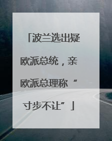 波兰选出疑欧派总统，亲欧派总理称“寸步不让”
