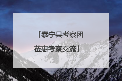 泰宁县考察团莅惠考察交流