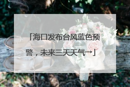 海口发布台风蓝色预警，未来三天天气→