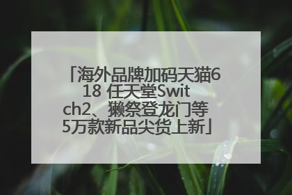 海外品牌加码天猫618 任天堂Switch2、獭祭登龙门等5万款新品尖货上新