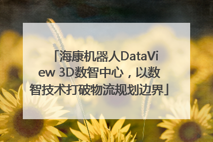 海康机器人DataView 3D数智中心，以数智技术打破物流规划边界