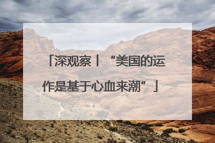 深观察丨“美国的运作是基于心血来潮”
