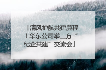 清风护航共建廉程！华东公司举三方“纪企共建”交流会