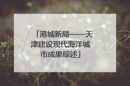 港城新局——天津建设现代海洋城市成果综述