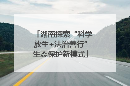 湖南探索“科学放生+法治善行”生态保护新模式