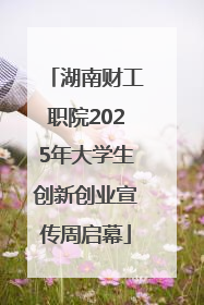 湖南财工职院2025年大学生创新创业宣传周启幕