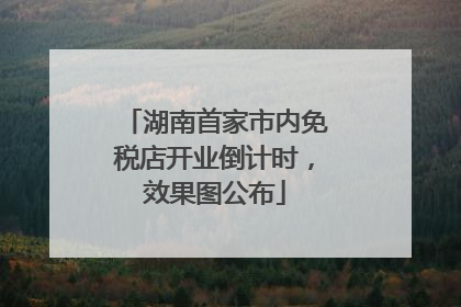 湖南首家市内免税店开业倒计时，效果图公布