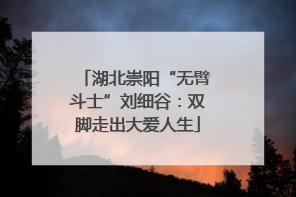 湖北崇阳“无臂斗士”刘细谷：双脚走出大爱人生