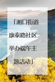 湘口街道康泰路社区举办端午主题活动