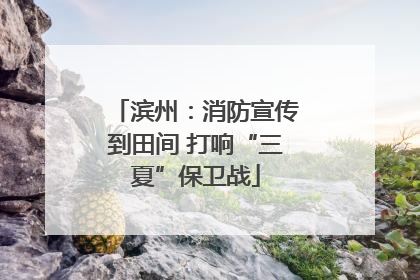 滨州：消防宣传到田间 打响“三夏”保卫战