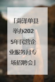 菏泽单县举办2025年民营企业服务月专场招聘会