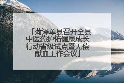 菏泽单县召开全县中医药护佑健康成长行动省级试点暨无偿献血工作会议