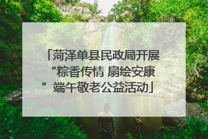 菏泽单县民政局开展“粽香传情 扇绘安康”端午敬老公益活动