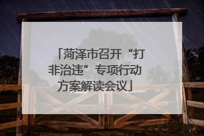 菏泽市召开“打非治违”专项行动方案解读会议