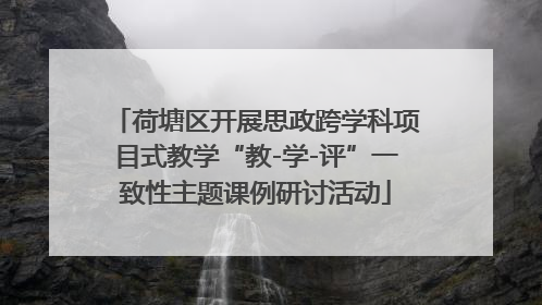 荷塘区开展思政跨学科项目式教学“教-学-评”一致性主题课例研讨活动