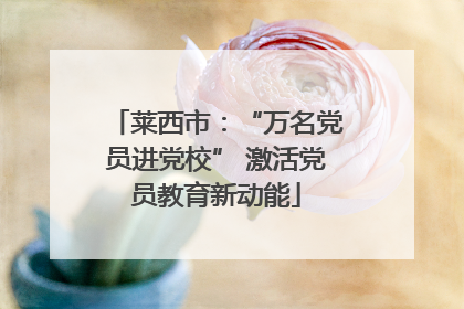 莱西市：“万名党员进党校” 激活党员教育新动能