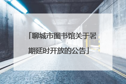 聊城市图书馆关于暑期延时开放的公告