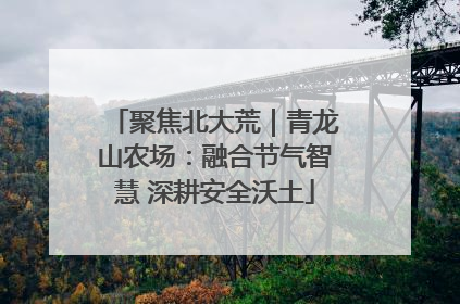 聚焦北大荒｜青龙山农场：融合节气智慧 深耕安全沃土