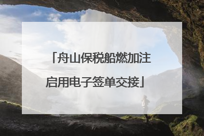 舟山保税船燃加注启用电子签单交接