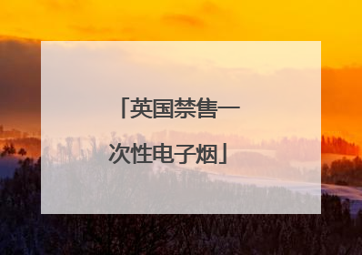 英国禁售一次性电子烟