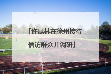许昆林在徐州接待信访群众并调研
