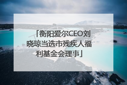 衡阳爱尔CEO刘晓琼当选市残疾人福利基金会理事