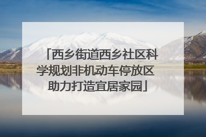 西乡街道西乡社区科学规划非机动车停放区 助力打造宜居家园