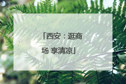 西安：逛商场 享清凉
