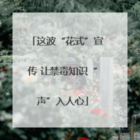 这波“花式”宣传 让禁毒知识“声”入人心
