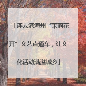 连云港海州“茉莉花开”文艺直通车，让文化活动满溢城乡