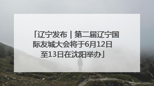 辽宁发布｜第二届辽宁国际友城大会将于6月12日至13日在沈阳举办