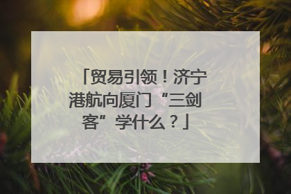 贸易引领！济宁港航向厦门“三剑客”学什么？