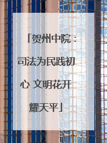 贺州中院：司法为民践初心 文明花开耀天平