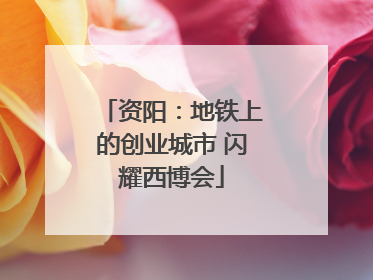 资阳：地铁上的创业城市 闪耀西博会