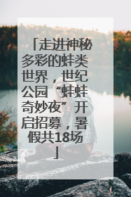 走进神秘多彩的蛙类世界，世纪公园“蛙蛙奇妙夜”开启招募，暑假共18场