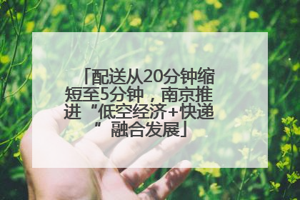 配送从20分钟缩短至5分钟，南京推进“低空经济+快递”融合发展